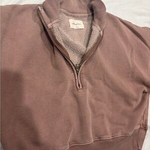 Wilfred mauve 1/2 zip sweater